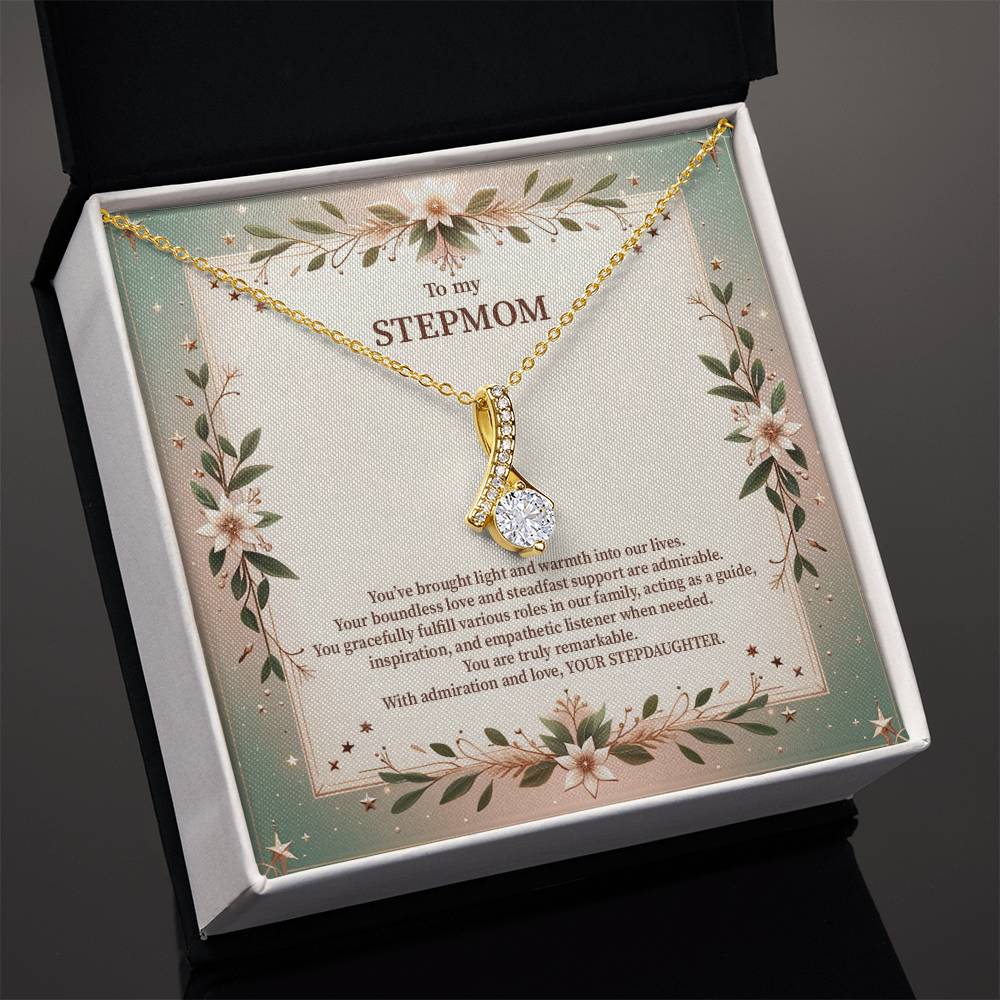 4049c Alluring Beauty Necklace, Gift to my Stepmom with Beautiful Message Card