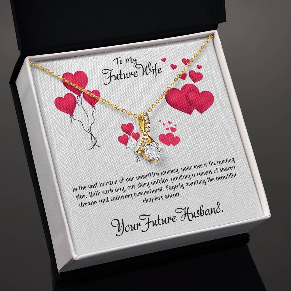 valentine-11d Alluring Beauty Necklace, Gift to my Future Wife with Beautiful Message Card