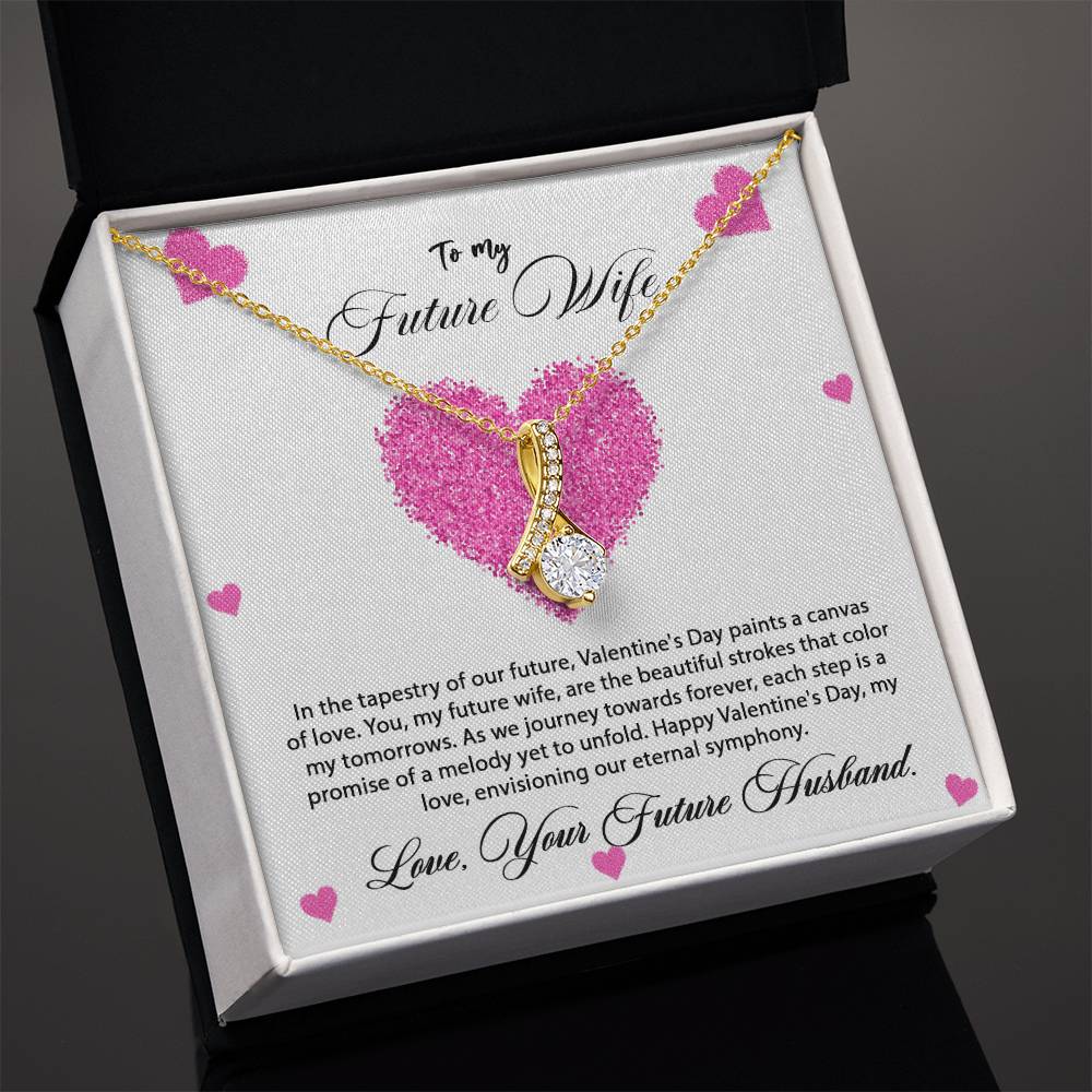 valentine-8d Alluring Beauty Necklace, Gift to my Future Wife with Beautiful Message Card