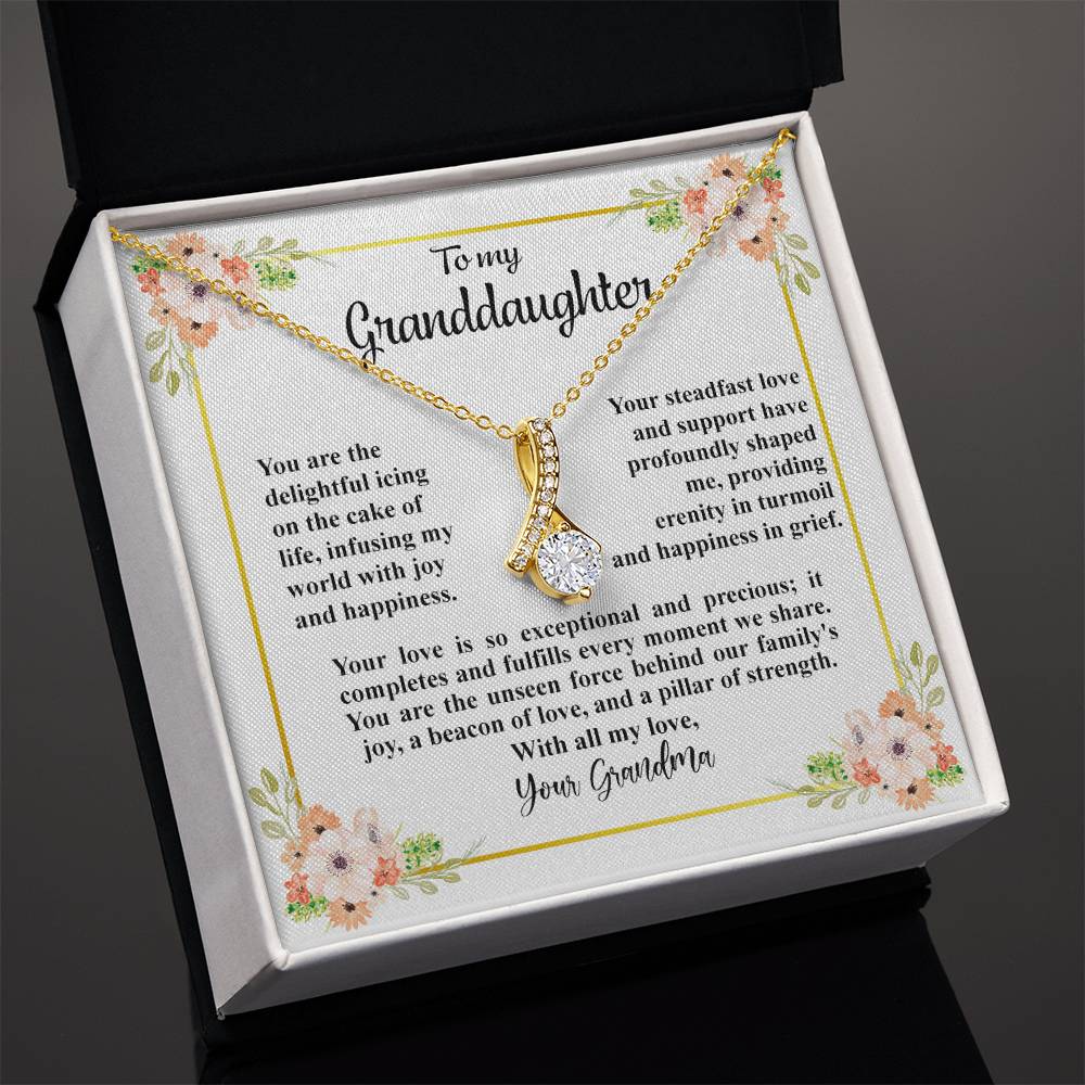 4032c Alluring Beauty Necklace, Gift to my Granddaughter with Beautiful Message Card