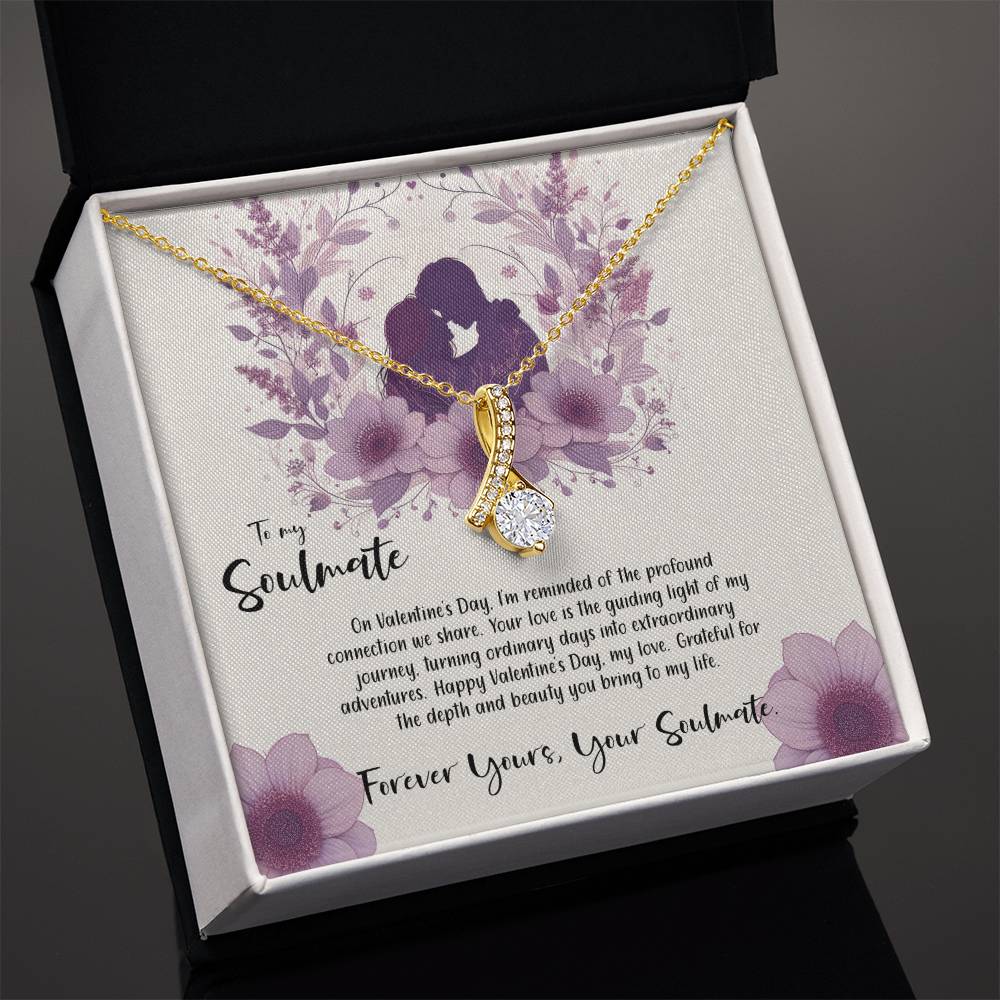 Valentine-st9b Alluring Beauty Necklace, Gift to my Soulmate with Message Card