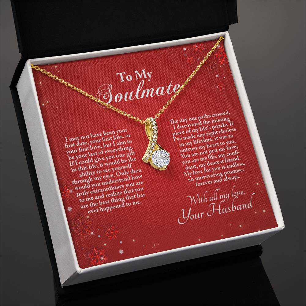 4005b Alluring Beauty Necklace, Gift to my Soulmate with Message Card