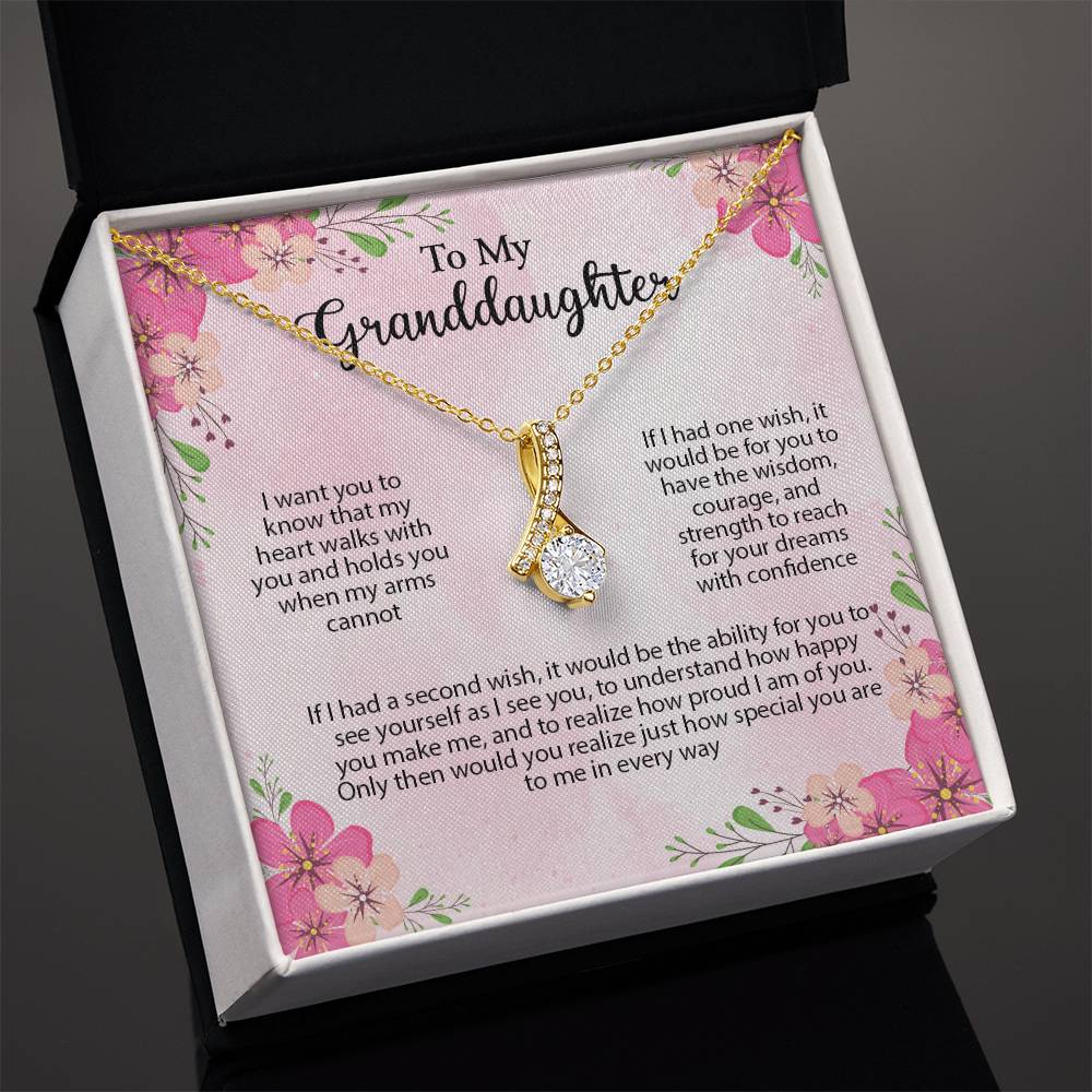 4035 Alluring Beauty Necklace, Gift to my Granddaughter with Beautiful Message Card