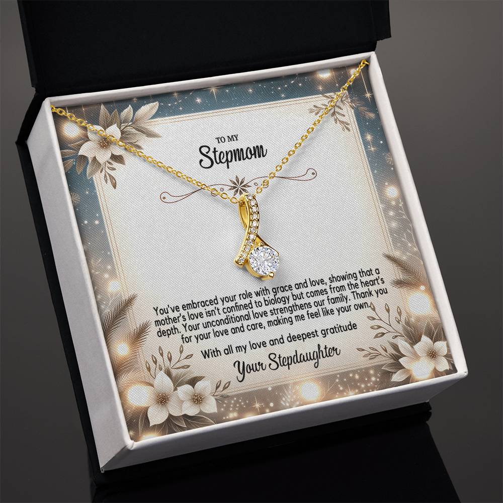 4055(c) Alluring Beauty Necklace, Gift to my Stepmom with Beautiful Message Card