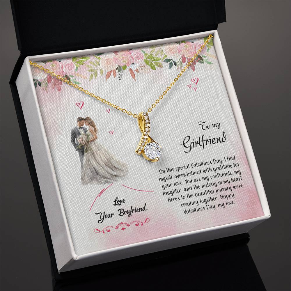 valentine-6c Alluring Beauty Necklace, Gift to my Girlfriend with Beautiful Message Card