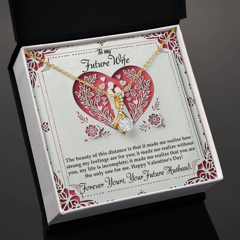 Valentine-st16d Alluring Beauty Necklace, Gift to my Future Wife with Beautiful Message Card