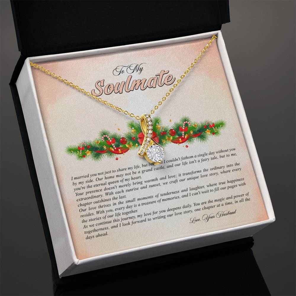 4009b Alluring Beauty Necklace, Gift to my Soulmate with Message Card