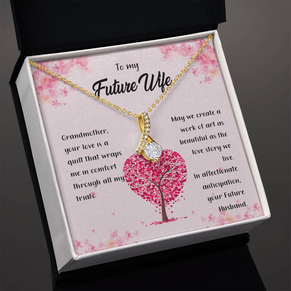 4042b fix Alluring Beauty Necklace, Gift to my Future Wife with Beautiful Message Card