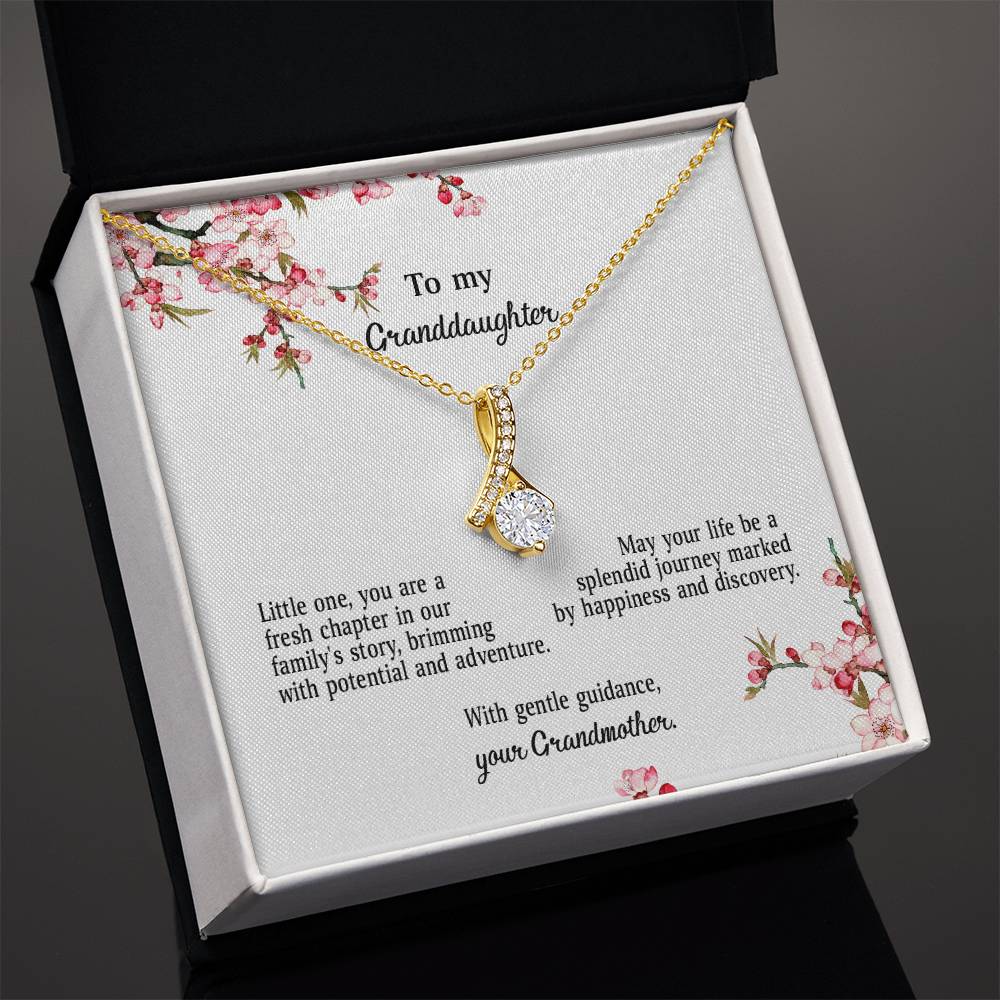 4039d Alluring Beauty Necklace, Gift to my Granddaughter with Beautiful Message Card