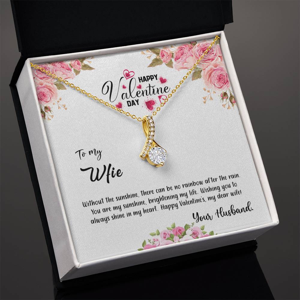 valentine-31a Alluring Beauty Necklace, Gift to my Wife with Beautiful Message Card