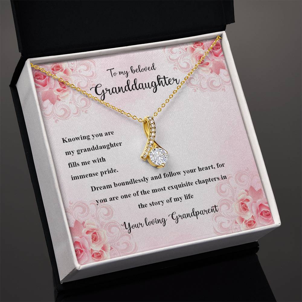 4036a Alluring Beauty Necklace, Gift to my Granddaughter with Beautiful Message Card