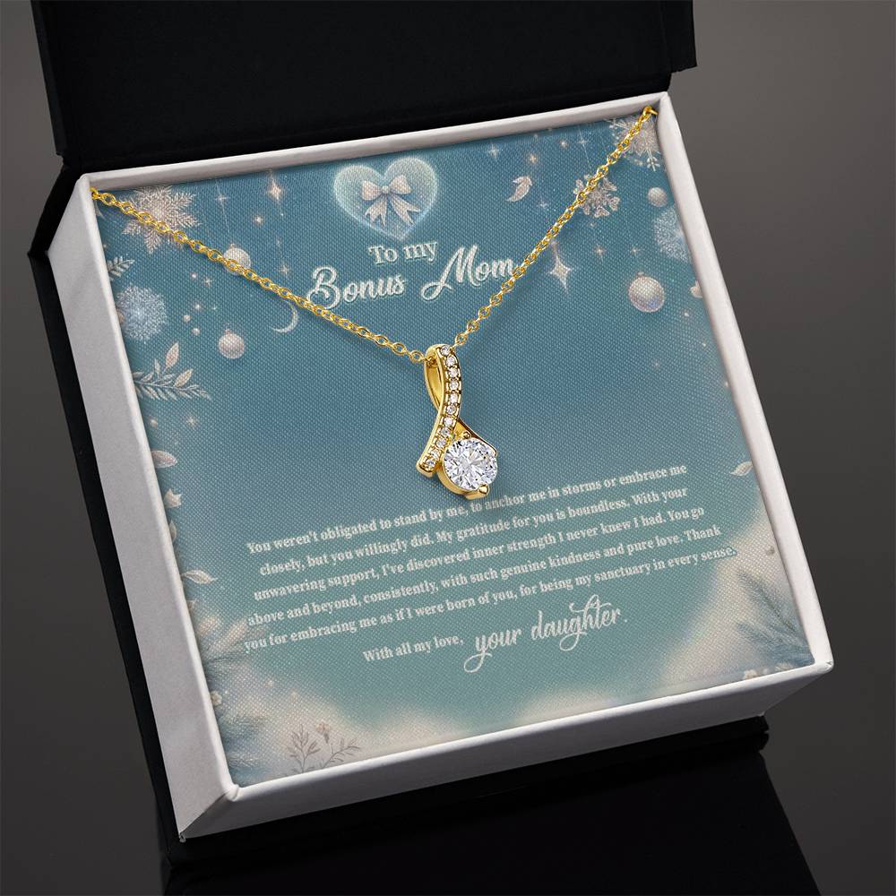 4045 (a) Alluring Beauty Necklace, Gift to my Stepmom with Beautiful Message Card