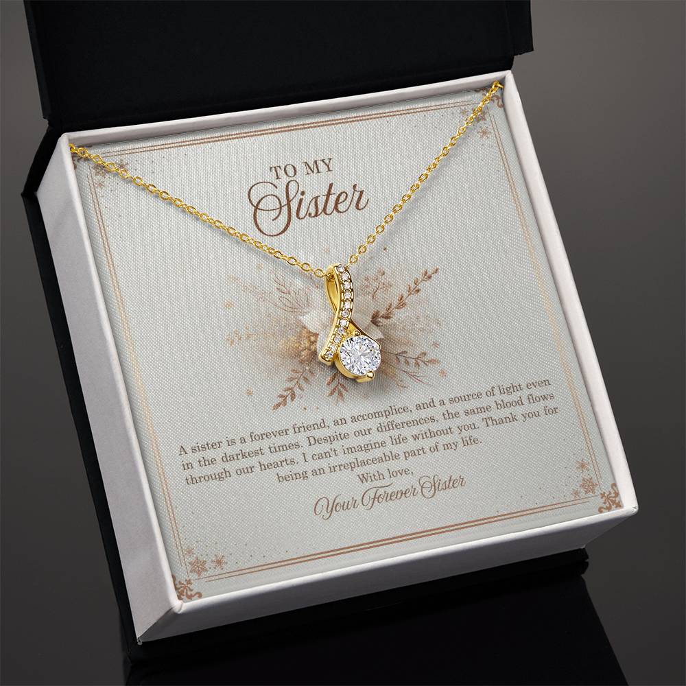 95318b Alluring Beauty Necklace, Gift to my Sister with Beautiful Message Card