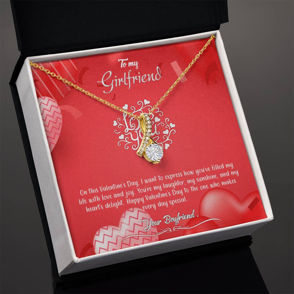 valentine-4c Alluring Beauty Necklace, Gift to my Girlfriend with Beautiful Message Card