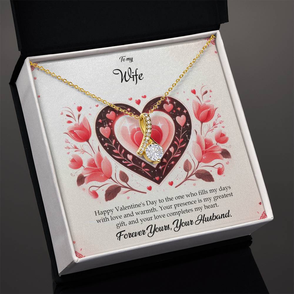 Valentine-st5a Alluring Beauty Necklace, Gift to my Wife with Beautiful Message Card