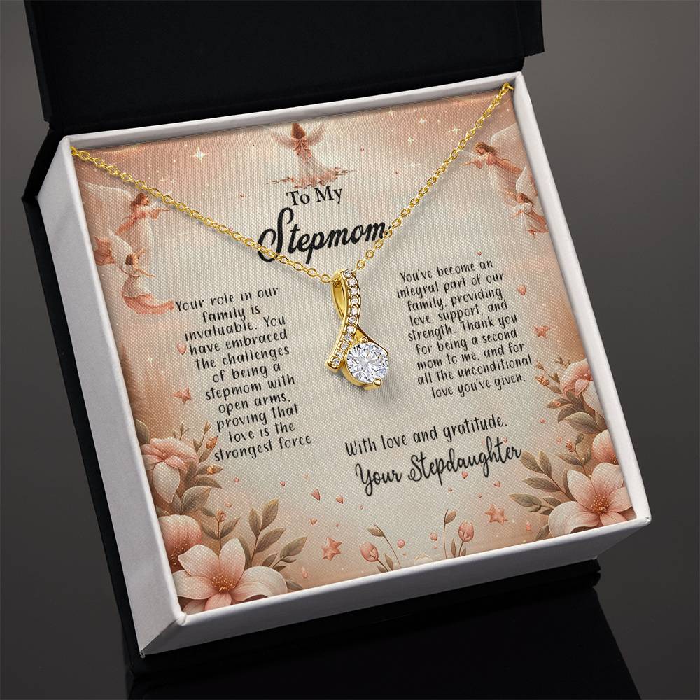 4052b Alluring Beauty Necklace, Gift to my Stepmom with Beautiful Message Card