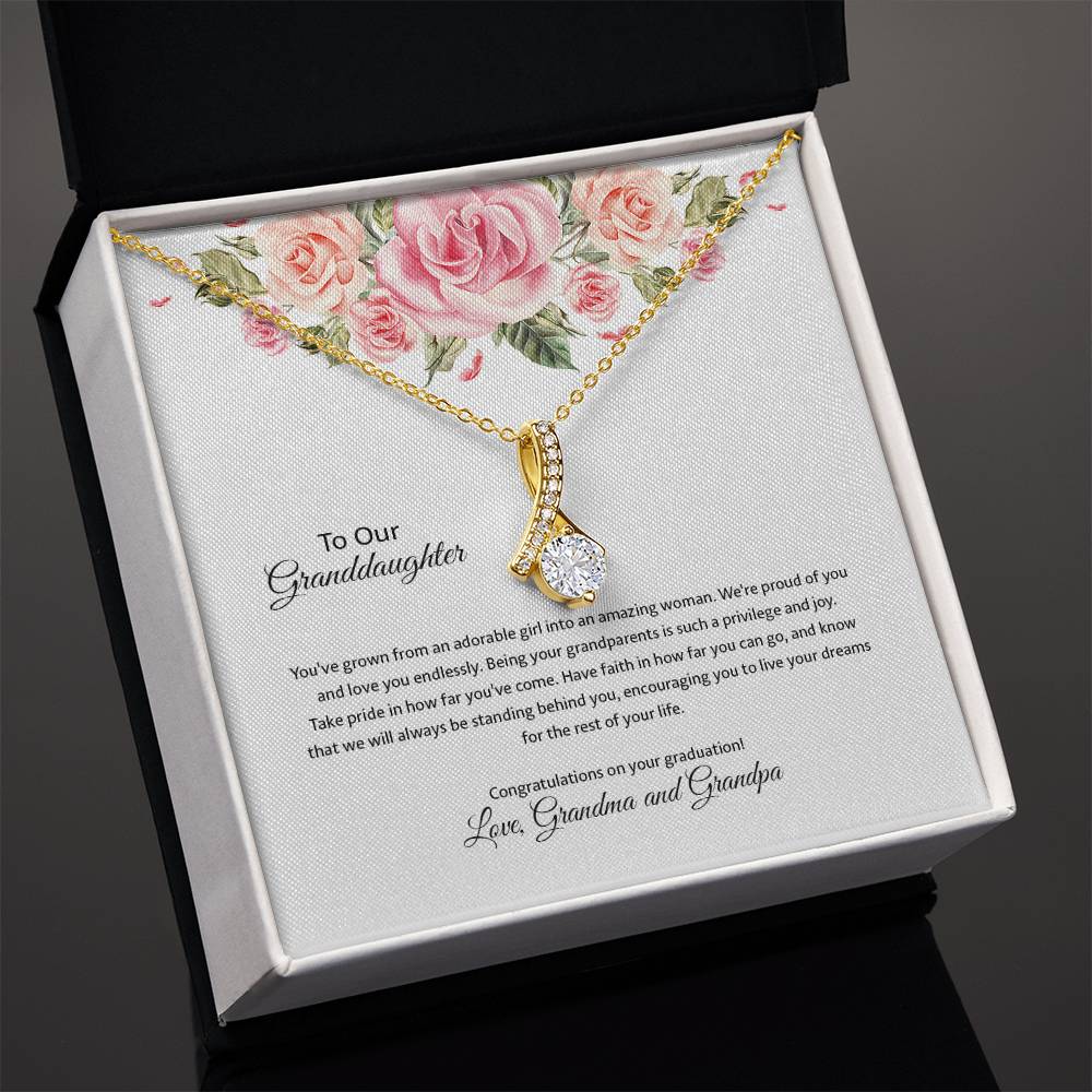 4031a Alluring Beauty Necklace, Gift to my Granddaughter with Beautiful Message Card