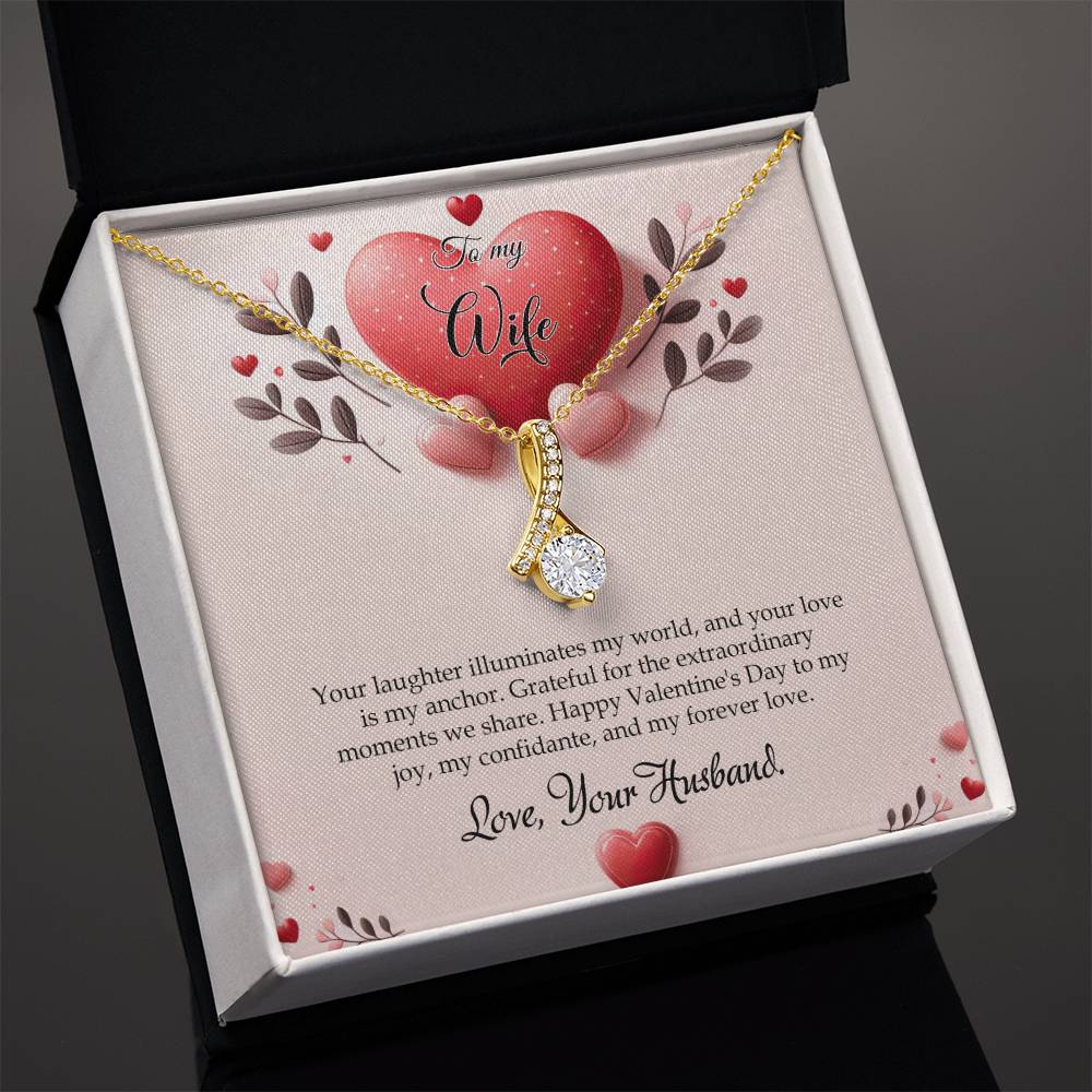 Valentine-st13a Alluring Beauty Necklace, Gift to my Wife with Beautiful Message Card