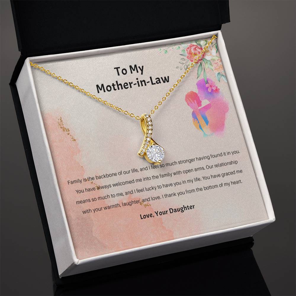 94689b Alluring Beauty Necklace, Gift to my Stepmom with Beautiful Message Card