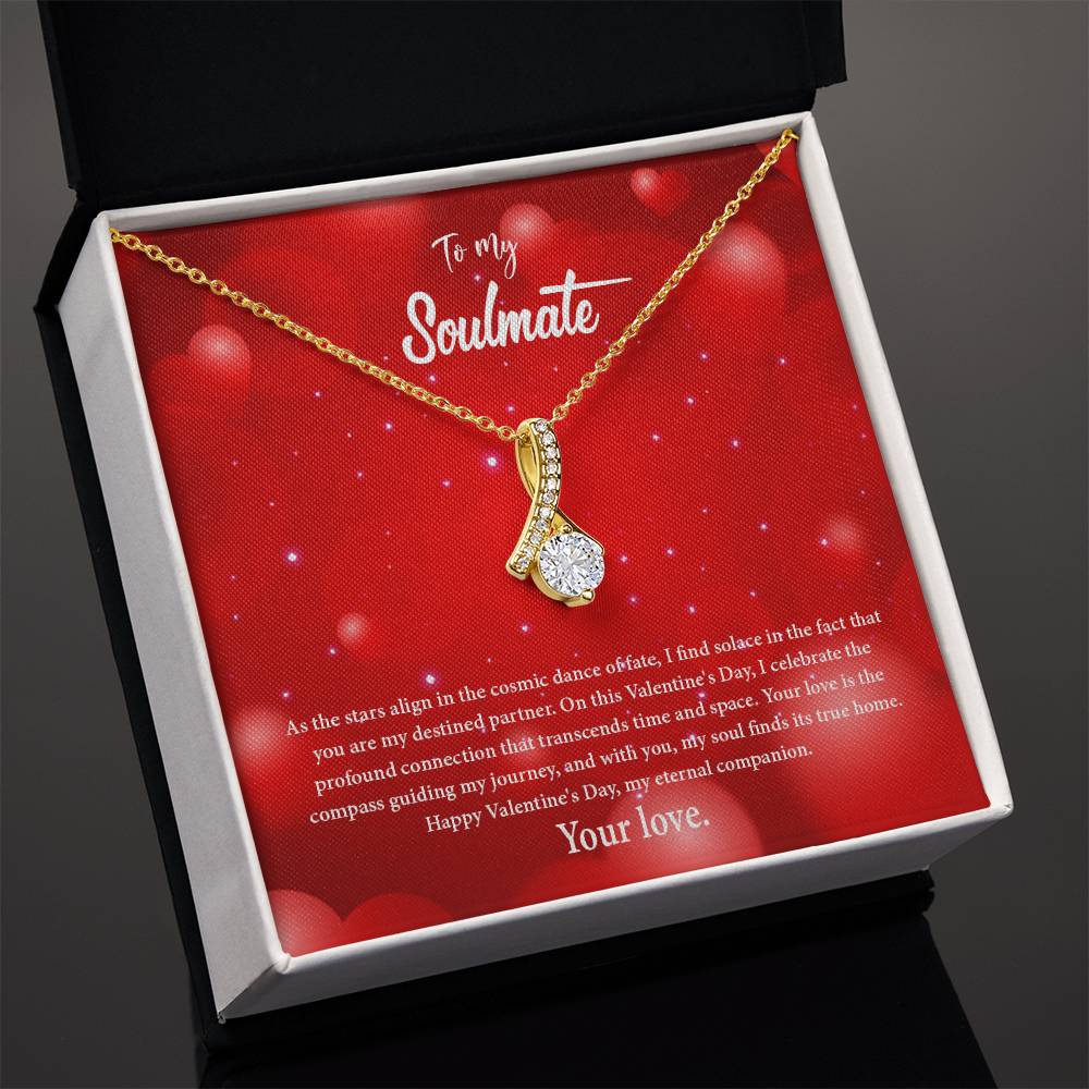 valentine-34b Alluring Beauty Necklace, Gift to my Soulmate with Message Card