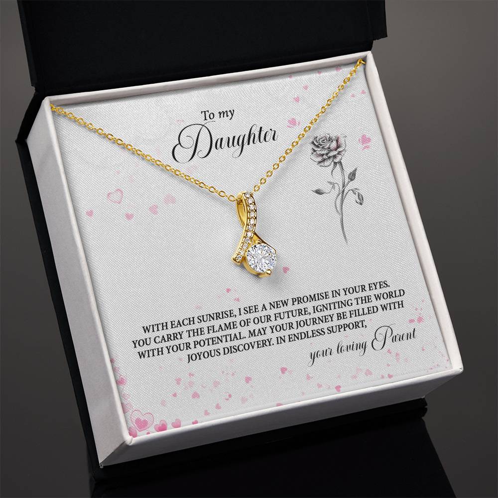 4037a Alluring Beauty Necklace, Gift to My Daughter with Beautiful Message Card