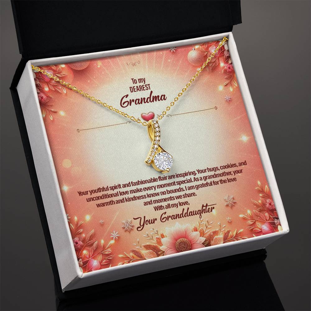 4051c Alluring Beauty Necklace, Gift to my Grandma with Beautiful Message Card