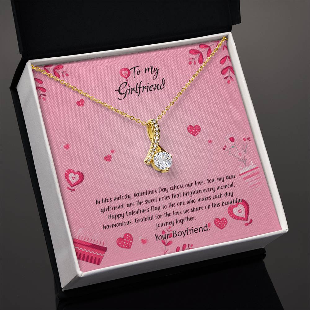 valentine-16c Alluring Beauty Necklace, Gift to my Girlfriend with Beautiful Message Card