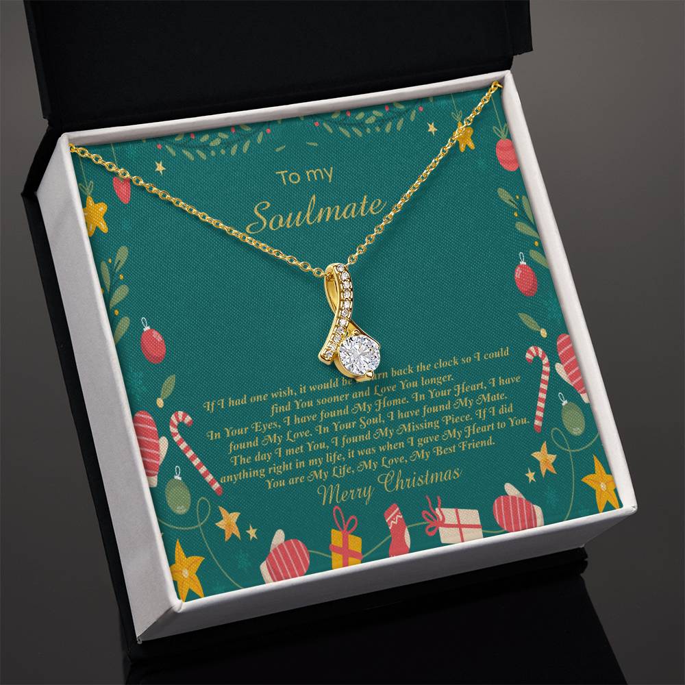 94098a Alluring Beauty Necklace, Gift to my Soulmate with Message Card