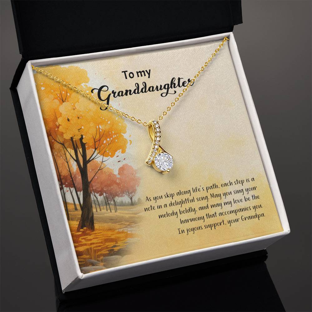 4041d Alluring Beauty Necklace, Gift to my Granddaughter with Beautiful Message Card