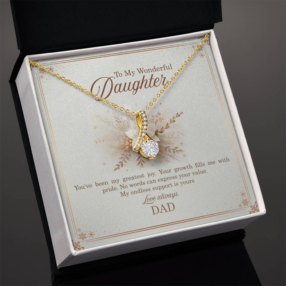 95318 c Alluring Beauty Necklace, Gift to My Daughter with Beautiful Message Card