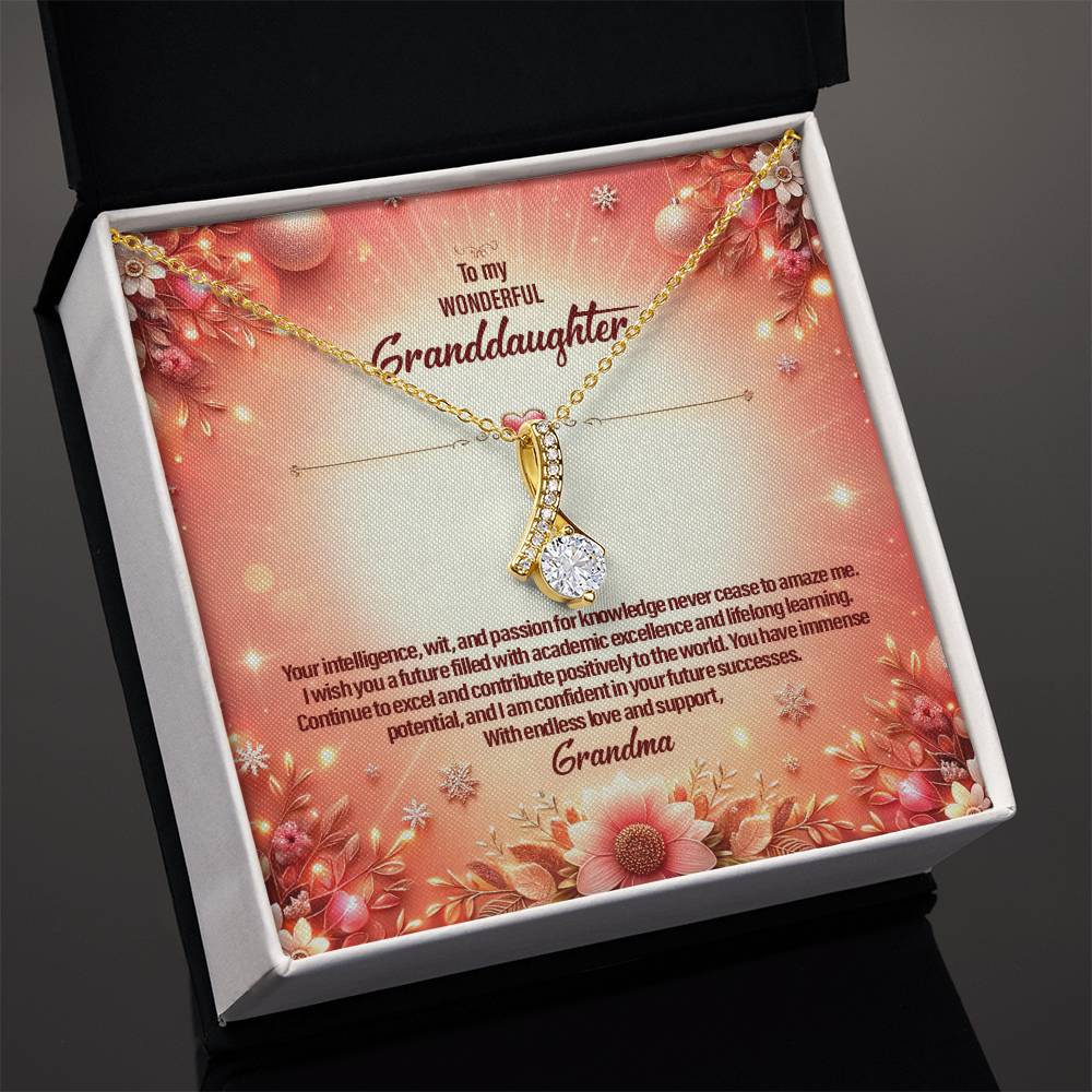 4051a Alluring Beauty Necklace, Gift to my Granddaughter with Beautiful Message Card