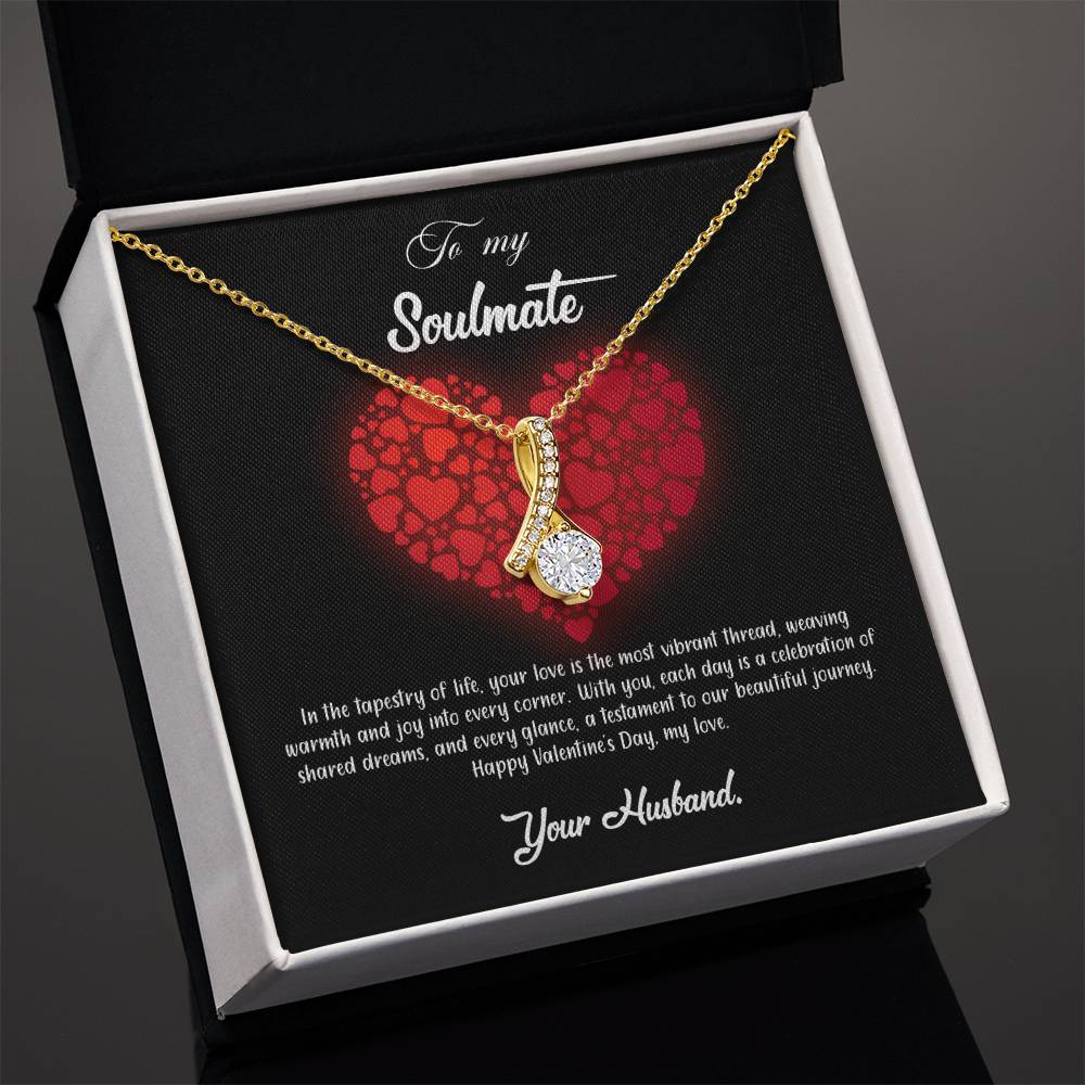 valentine-23b Alluring Beauty Necklace, Gift to my Soulmate with Message Card