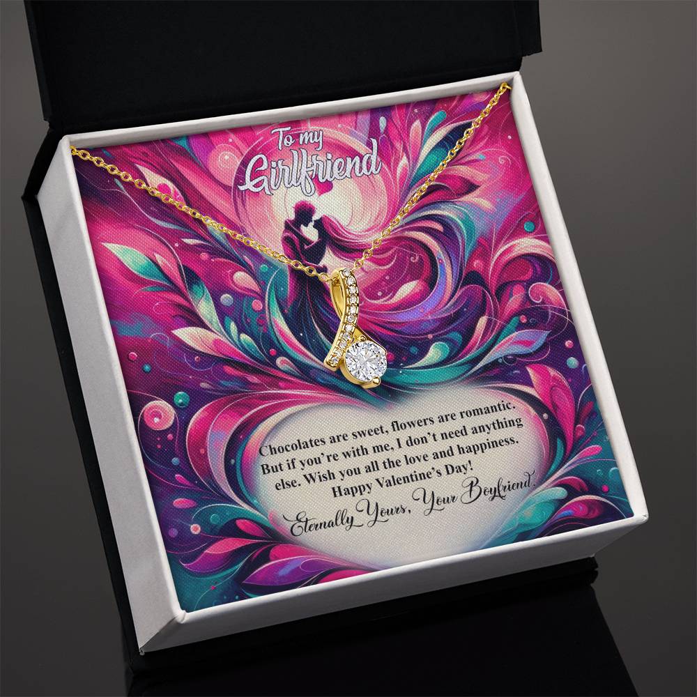 Valentine-st21c Alluring Beauty Necklace, Gift to my Girlfriend with Beautiful Message Card