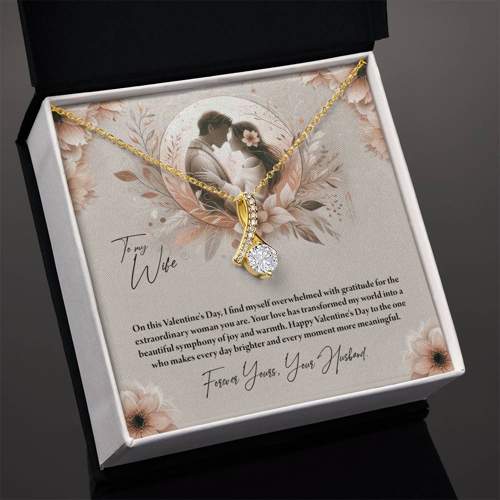 Valentine-st27a Alluring Beauty Necklace, Gift to my Wife with Beautiful Message Card