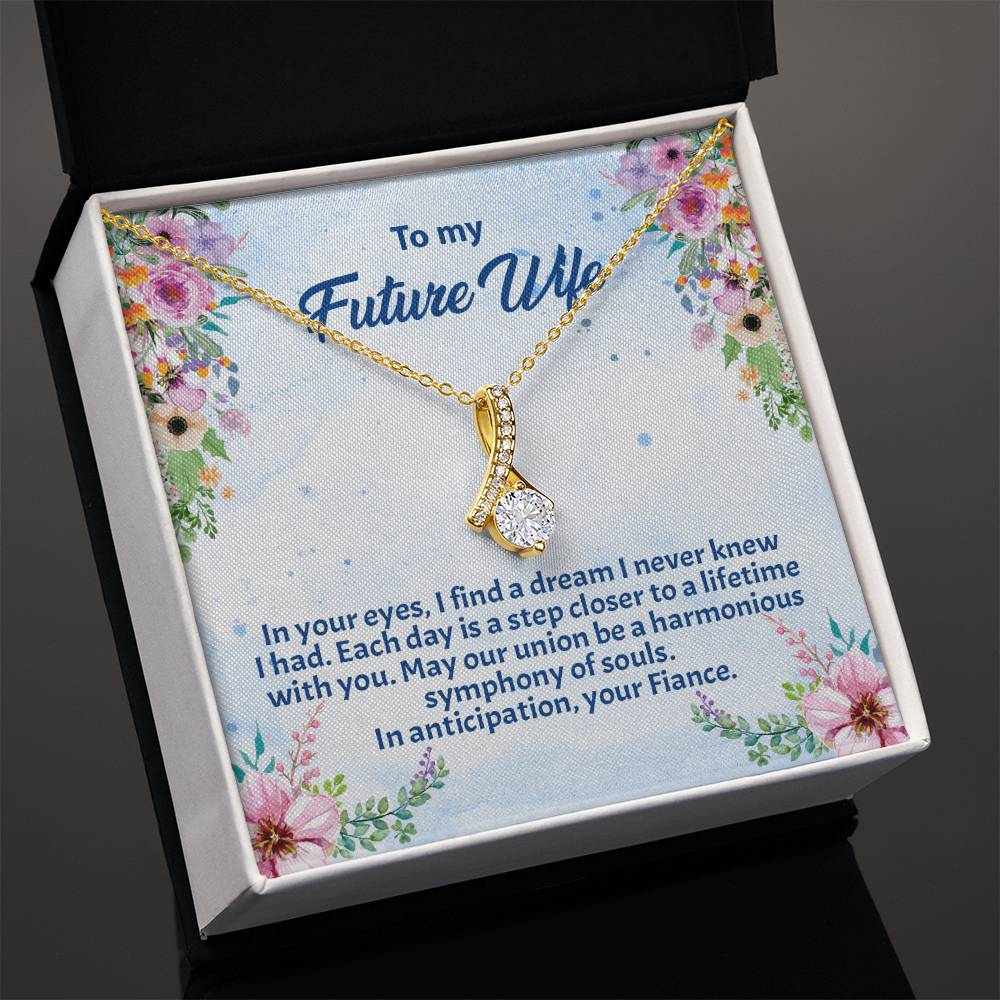 4038c Alluring Beauty Necklace, Gift to my Future Wife with Beautiful Message Card