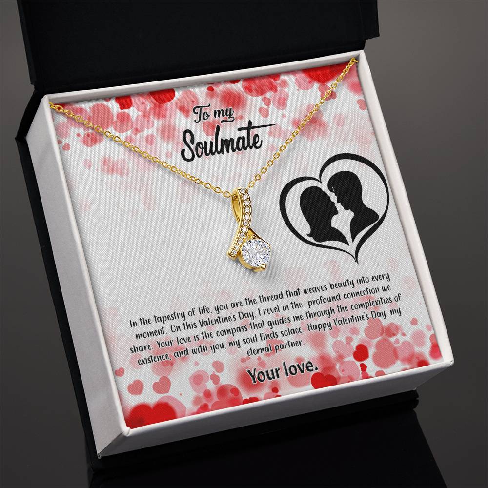 valentine-36b Alluring Beauty Necklace, Gift to my Soulmate with Message Card