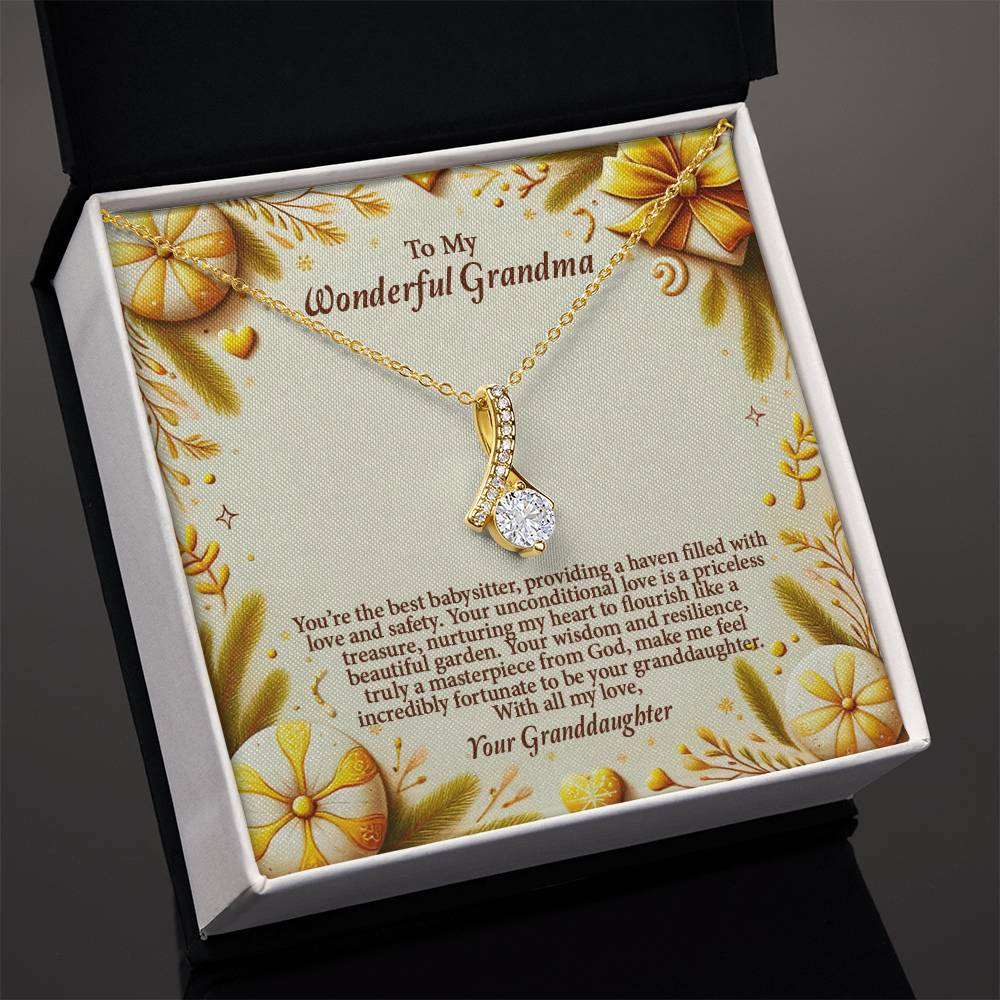 4056a Alluring Beauty Necklace, Gift to my Grandma with Beautiful Message Card