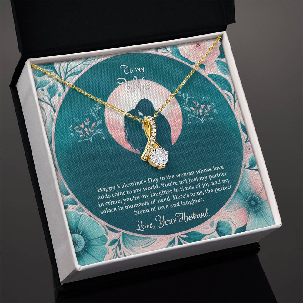 Valentine-st32a Alluring Beauty Necklace, Gift to my Wife with Beautiful Message Card