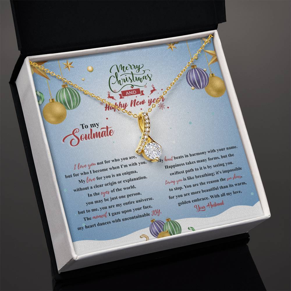 94315a Alluring Beauty Necklace, Gift to my Soulmate with Message Card