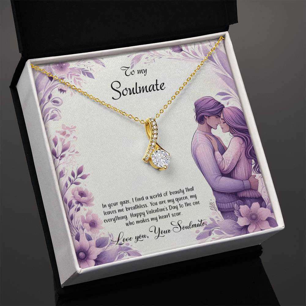 Valentine-st25b Alluring Beauty Necklace, Gift to my Soulmate with Message Card