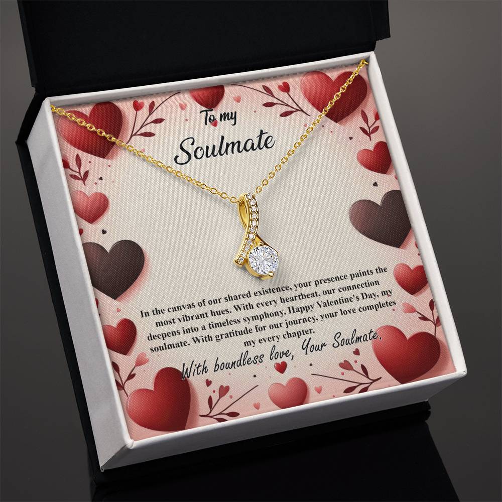 Valentine-st7b Alluring Beauty Necklace, Gift to my Soulmate with Message Card