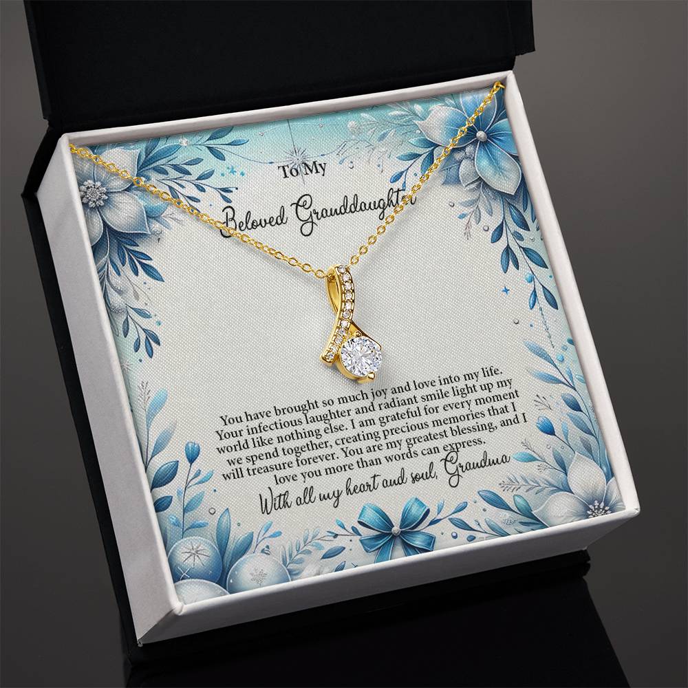 4050a Alluring Beauty Necklace, Gift to my Granddaughter with Beautiful Message Card