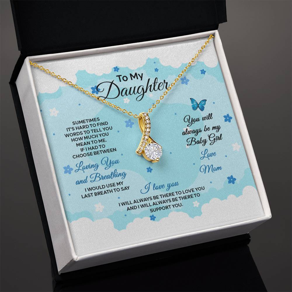 4019a Alluring Beauty Necklace, Gift to My Daughter with Beautiful Message Card