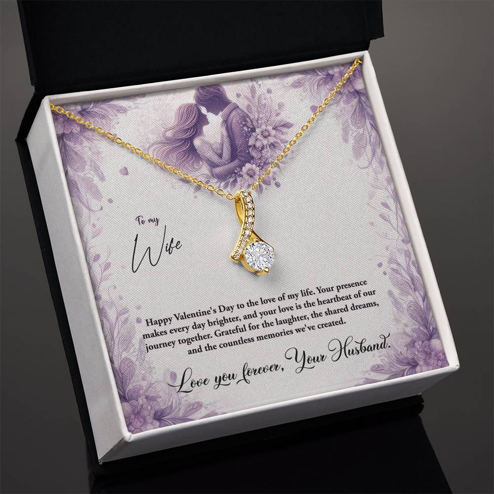 Valentine-st10a Alluring Beauty Necklace, Gift to my Wife with Beautiful Message Card