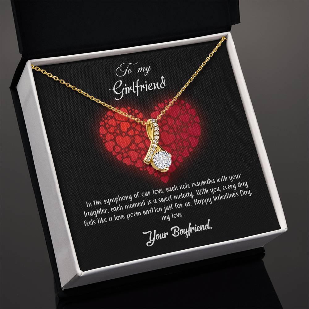 valentine-23c Alluring Beauty Necklace, Gift to my Girlfriend with Beautiful Message Card