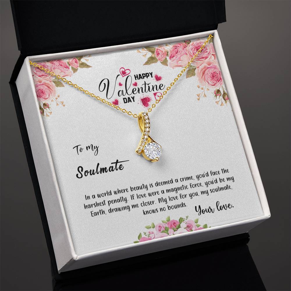 valentine-31b Alluring Beauty Necklace, Gift to my Soulmate with Message Card