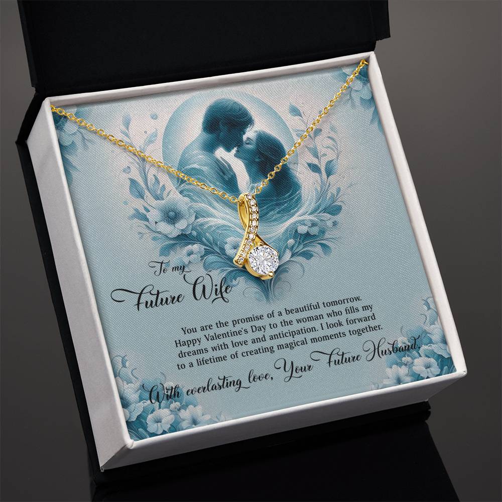 Valentine-st29d Alluring Beauty Necklace, Gift to my Future Wife with Beautiful Message Card