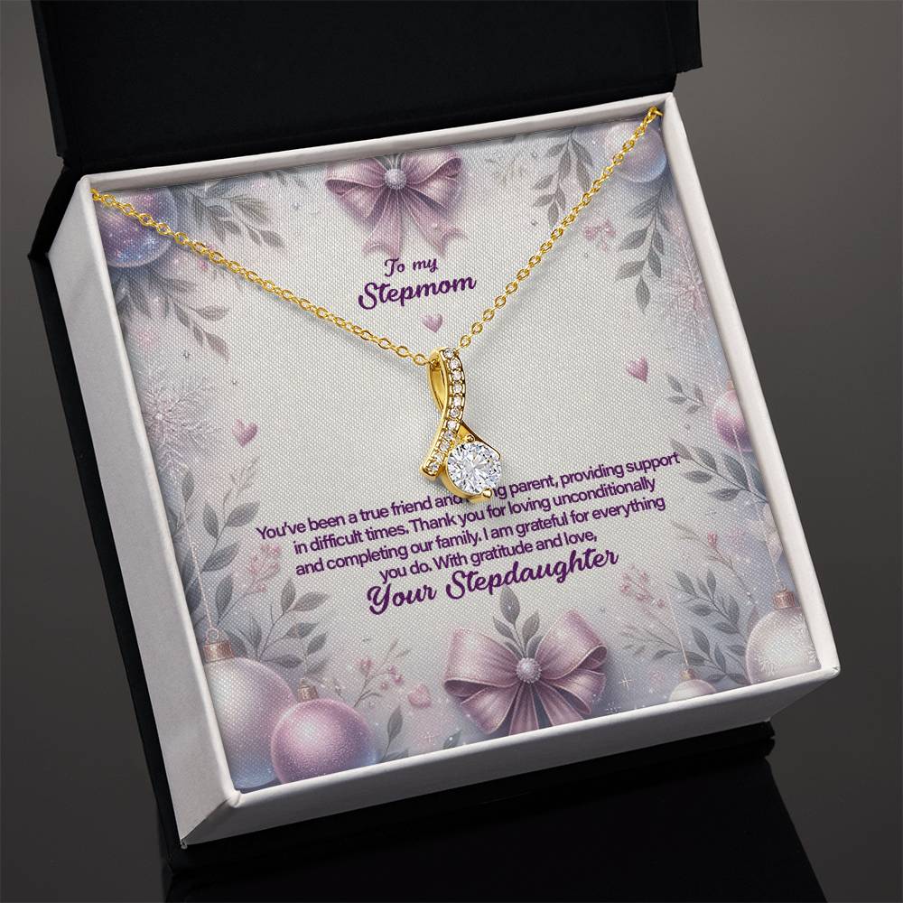 4053b Alluring Beauty Necklace, Gift to my Stepmom with Beautiful Message Card