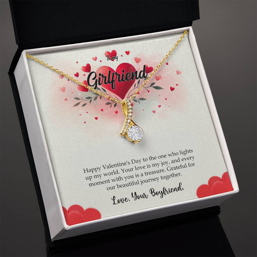 Valentine-st11c Alluring Beauty Necklace, Gift to my Girlfriend with Beautiful Message Card