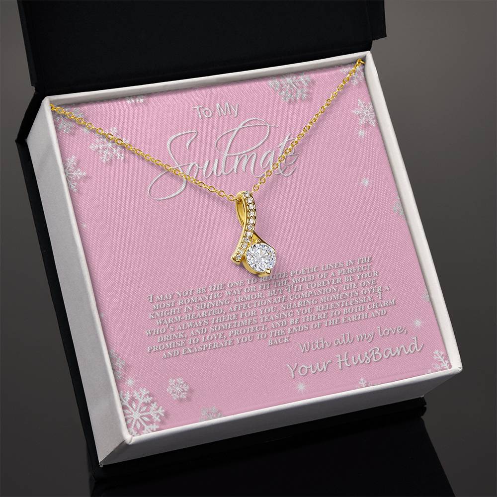 4006b Alluring Beauty Necklace, Gift to my Soulmate with Message Card